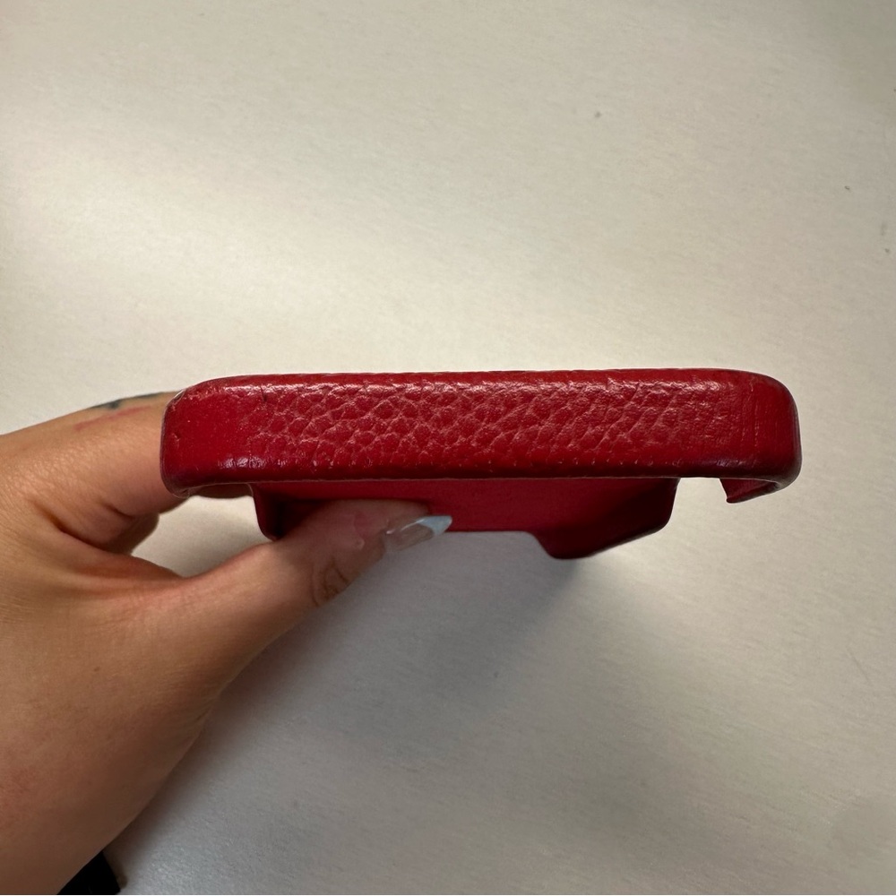 Louis Vuitton Red Leather iPhone Case with Monogram Card Pocket - Picture 11 of 11